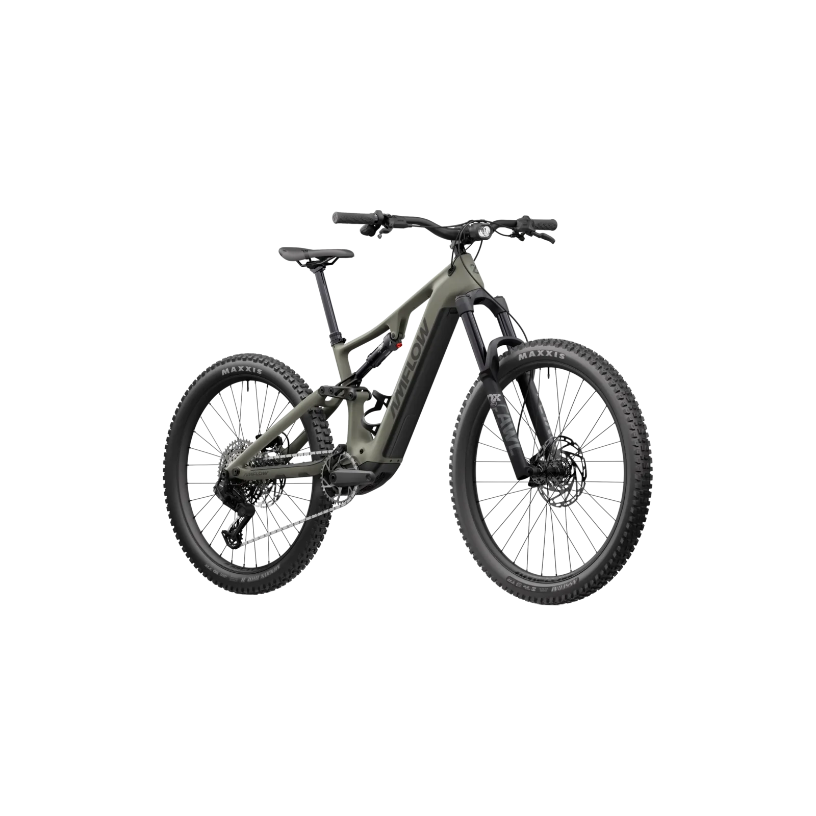 AMFLOW PR Carbon front three-quarter view in moss green